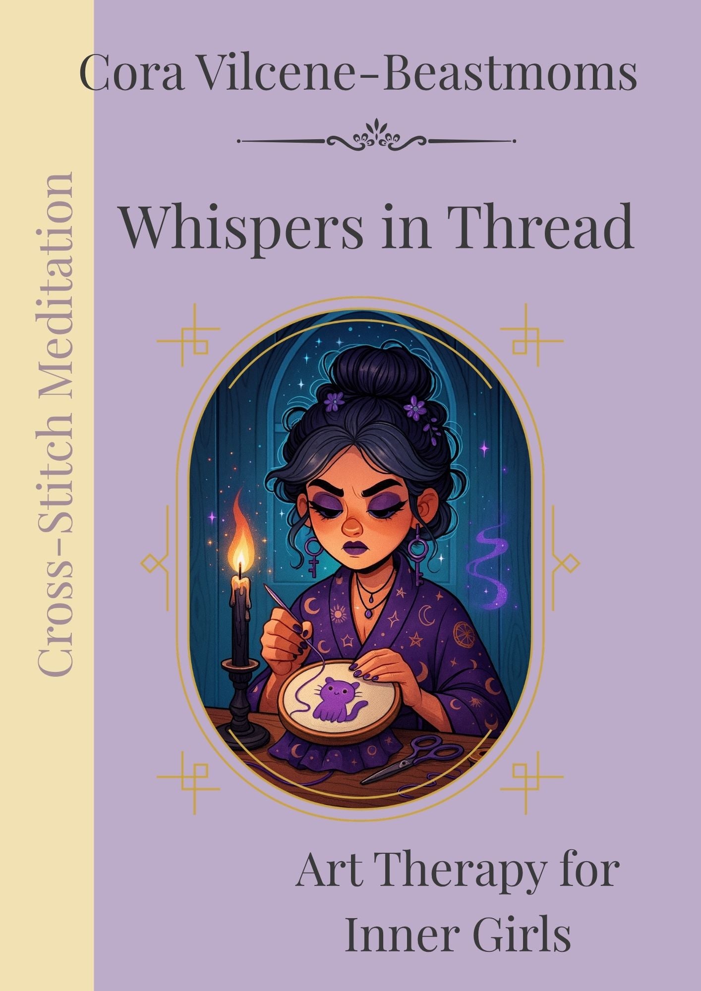 Bonus illustrated book chapter about Fluffy the Comforting Beast included with the cross stitch pattern, featuring a therapeutic fantasy story about comfort, emotions and inner healing